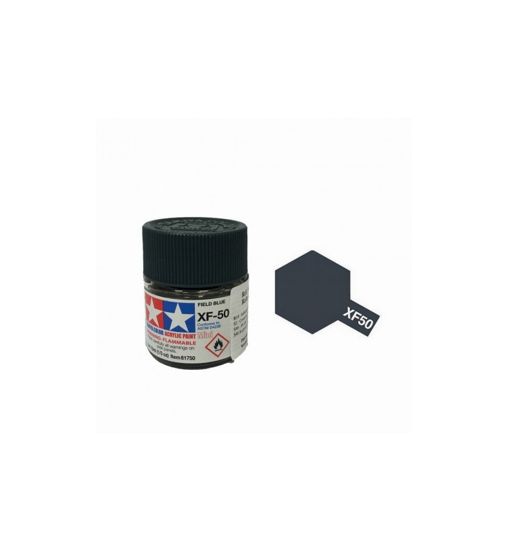 PEINTURE TAMIYA POT 10ML XF50 bleu mat ACRYLIQUE