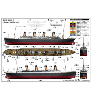 TRUMPETER Maquette Navire TITANIC 1/200 avec kit éclairage (led) 0371