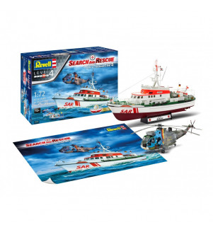 REVELL Search and Rescue Bateau et hélicoptère readyset 1/72 05686